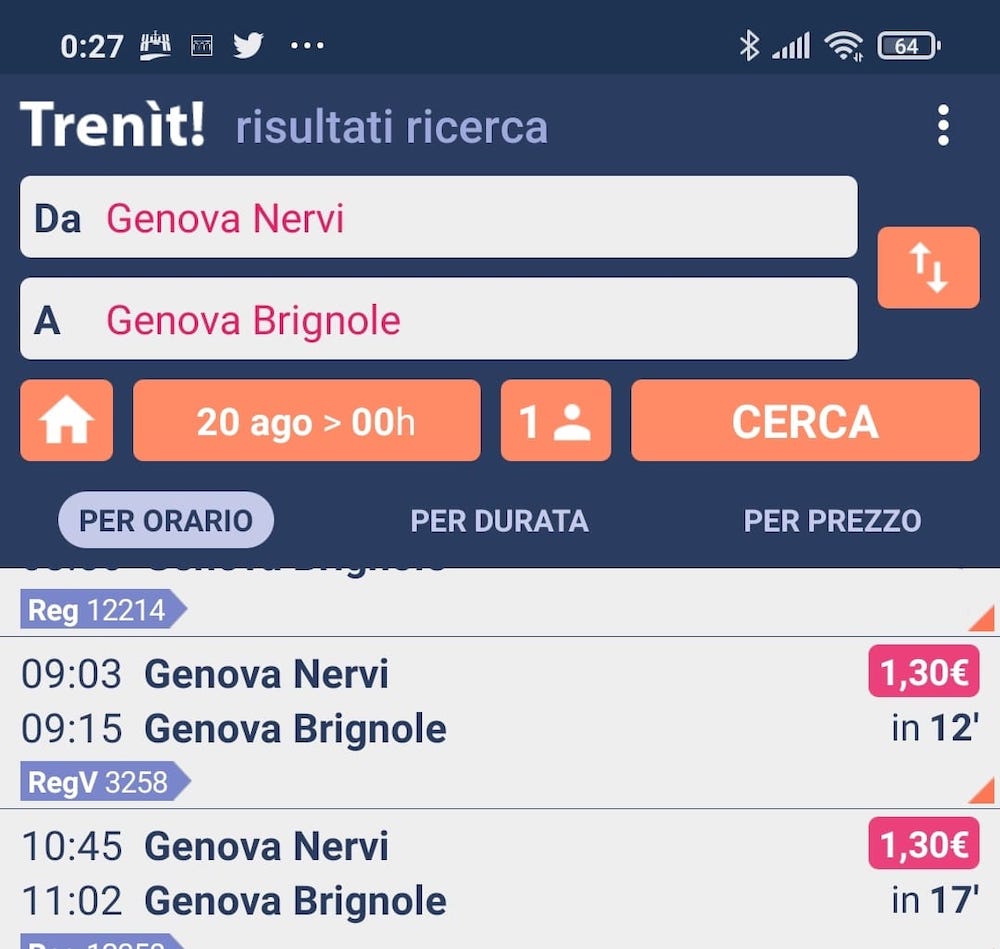 scarsa offerta di treni sulla direttrice Genova-Levante